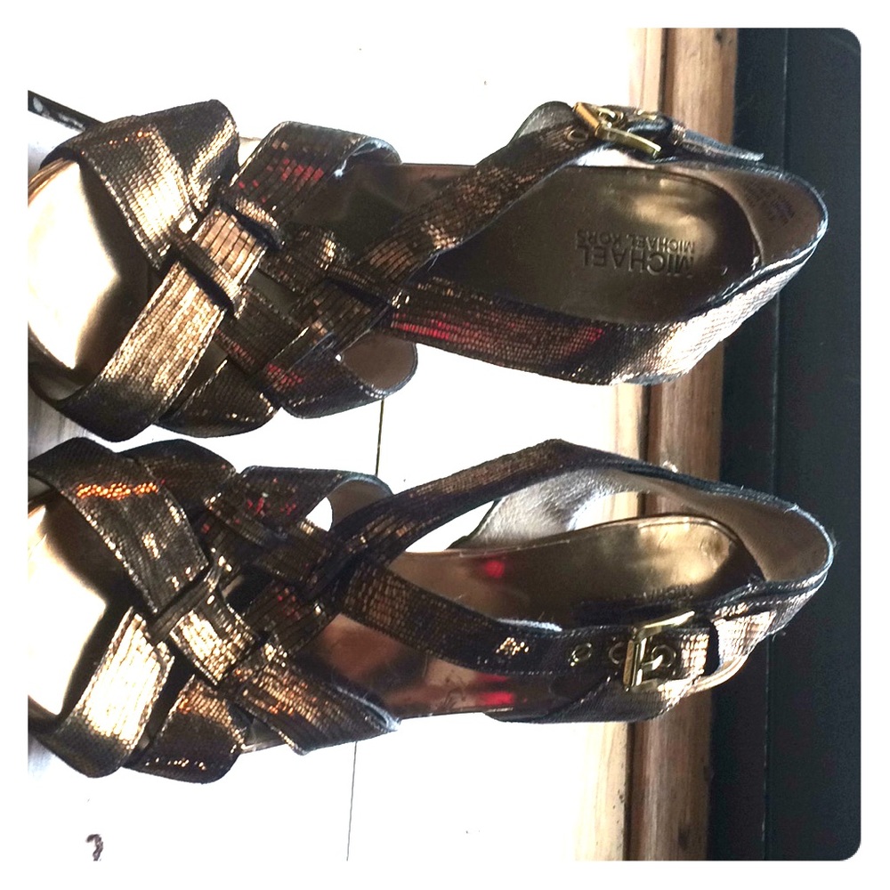 Copper metallic Michael kors heels